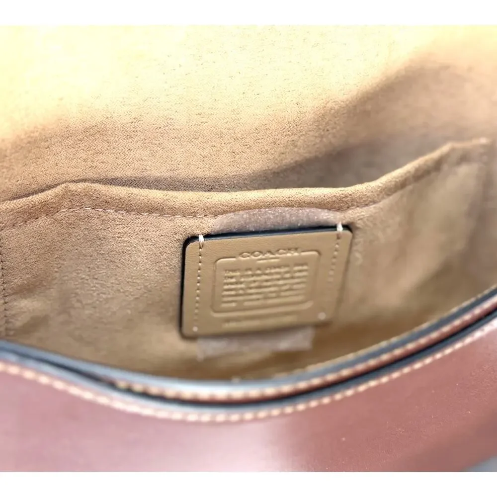 NWT Coach Andrea Shoulder bag‎ in Brown Signature Jacquard